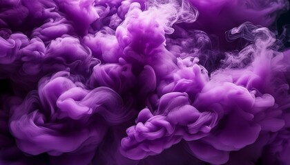 Fototapeta premium abstract background of chaotically mixing puffs of purple smoke on a dark background
