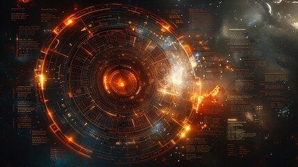 Infographic Book of Enoch combining futuristic elements ancient religious texts and enochian literature highlighting watchers and biblical figures in a hyper realistic style with space for annotations