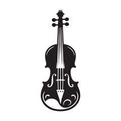 Obraz premium Strings of Mastery: A Captivating Collection of Violin Vector Silhouettes Celebrating the Timeless Elegance, Rich Sound, and Musical Power of This Iconic String Instrument.