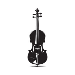 Obraz premium Strings of Mastery: A Captivating Collection of Violin Vector Silhouettes Celebrating the Timeless Elegance, Rich Sound, and Musical Power of This Iconic String Instrument.