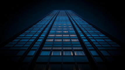 Mysterious blue pathway leading to light abstract background