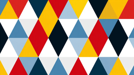 Colorful geometric pattern with interlocking triangles and rectangles for modern design