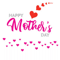 Happy Mothers day card with modern calligraphy