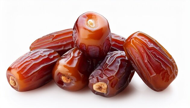 dates fruit sukari or kurma sukari isolated on white background