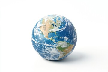 Fototapeta premium A detailed 3D model of planet Earth, showcasing continents and oceans.