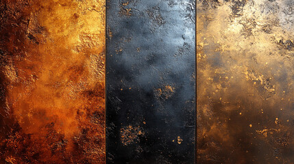 Abstract metallic texture background featuring a blend of shiny copper bronze and rustic gold tones symbolizing transformation durability elegance and the timeless beauty of industrial design

