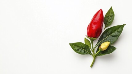 Calabrian Chili Pepper Isolated on White Background. Generative AI