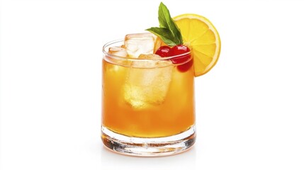 Derby cocktail isolated on white background. Generative AI