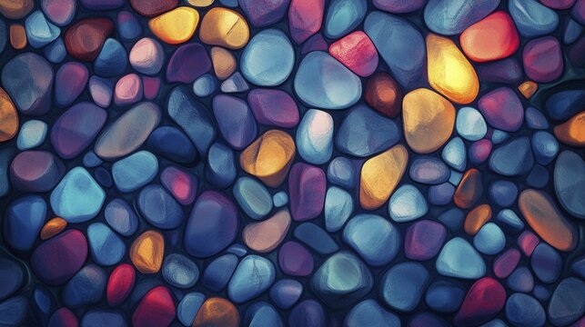 Pebbles Texture Background Design. Generative AI