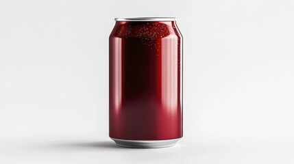 Obraz premium Maroon can mockup on white background. Generative AI