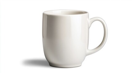 Obraz premium Ivory mug mockup on white background. Generative AI