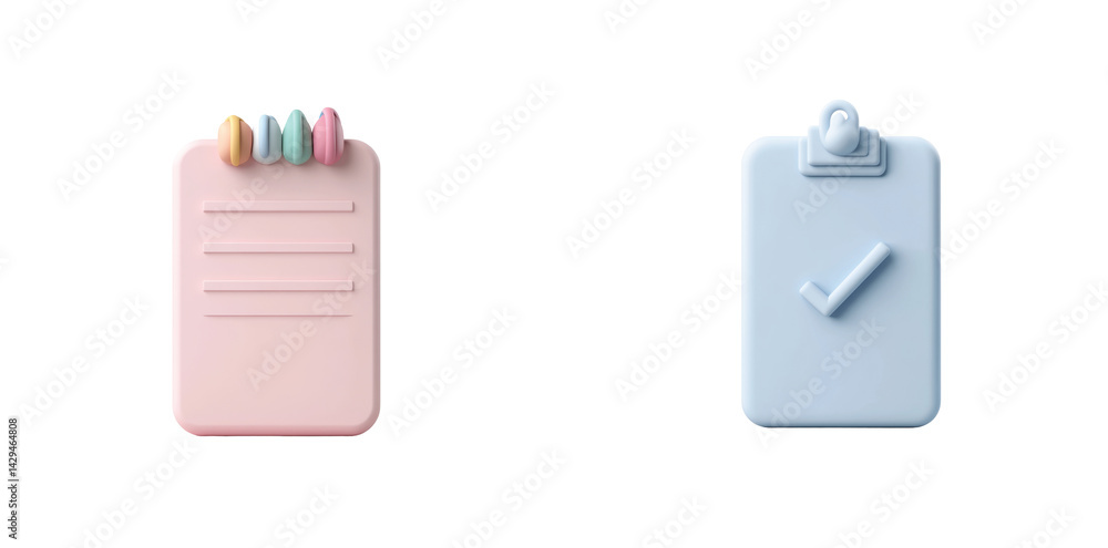 Aufkleber colorful task checklists with minimal design and simple icons for organization and planning