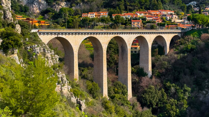 French Riviera. Turquoise sea, colorful houses, marina and seaside, Provence, Alps, Cote d'Azur France February 25, 2025