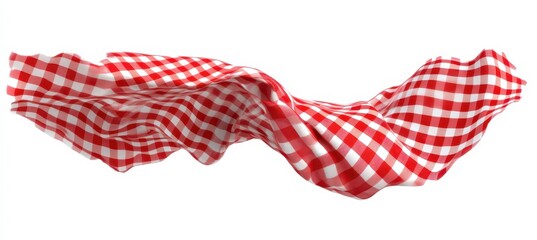 Red and white checkered fabric in motion (1)