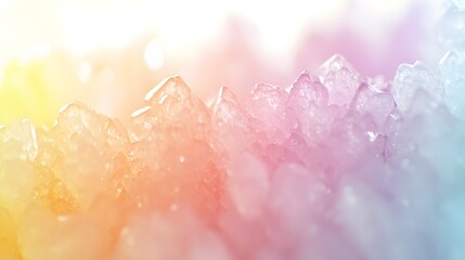 Fototapeta premium Pastel Rainbow Crystal Cluster Closeup Macro Photography