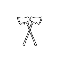 crossed axes icon hand drawn