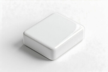 Soap bar mockup on white with bevelled edges