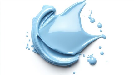 Blue silicone sealant isolated on white background. Generative AI