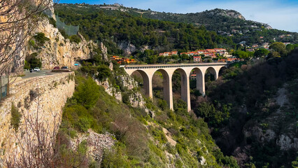 French Riviera. Turquoise sea, colorful houses, marina and seaside, Provence, Alps, Cote d'Azur France February 25, 2025