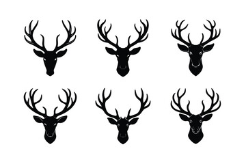 Majestic Deer Antler Silhouettes
