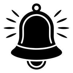 Fire Alarm Bell Silhouette Icon