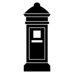 London Letterbox Silhouette Icon