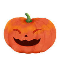 Happy Halloween pumpkin smiling 