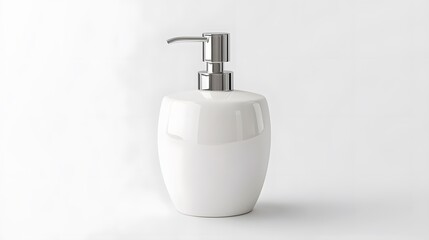 White Ceramic Soap Dispenser. (1)