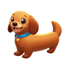 Fototapeta premium playful hot dog character with dog face on white background 