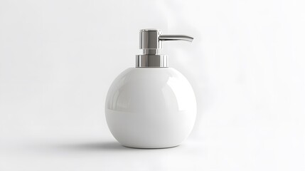 White ceramic soap dispenser.
