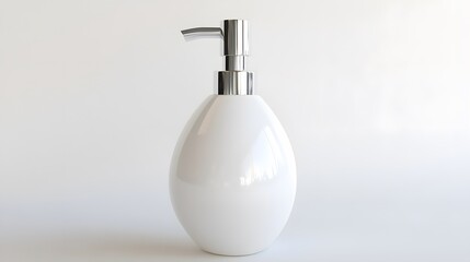 White ceramic soap dispenser. (1)