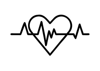 Heartbeat Icon Healthcare, Medical, Love Symbol