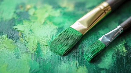 Obraz premium Watercolor greens set