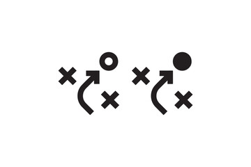 Strategy Plan Icons with Arrows and Symbols Vector