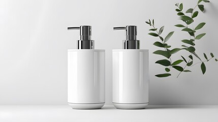White Soap Dispensers with Minimalist Design. (1)