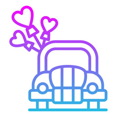 Obraz premium Wedding Car Icon