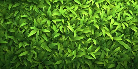 Lush green foliage pattern