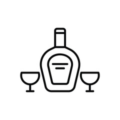 Brandy icon vector stock illustration