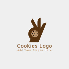 cookies logo design vector	