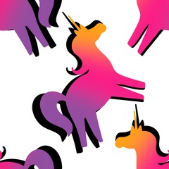 Christmas animals seamless horse pattern for wrapping paper and fabrics