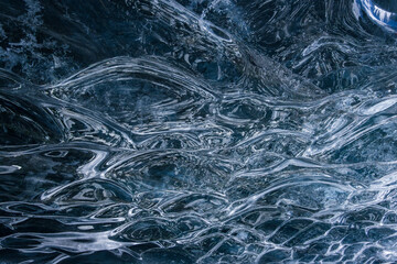 Beautiful view of an ice cave and surrounding area in Vatnajokull National Park (South Iceland)