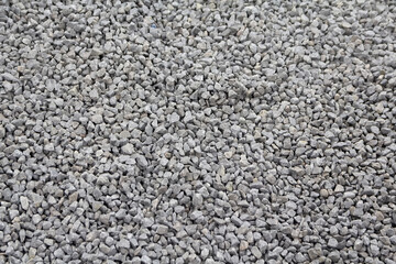 Crushed stone road building material gravel