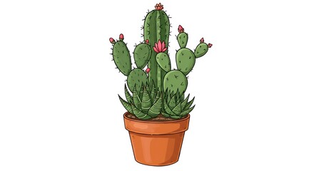 Cactus plant illustration