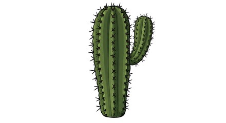 Naklejka premium Cactus plant illustration