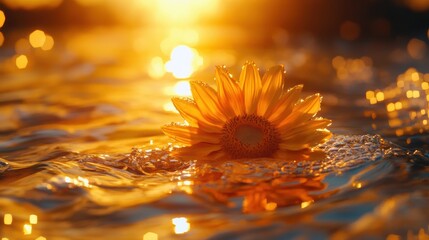 sunflower sea under the morning sun with a warm golden hue