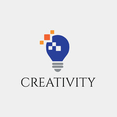 creativity innovation logo design vector	