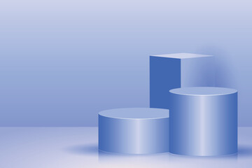 Abstract 3D Podium Gradient Bubbles Background. Product Display Presentation Podium With Colorful Gradient Background, Suitable for Digital Retail Ads, Online Promotions, and Ecommerce Marketing