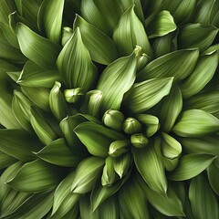 Fototapeta premium Vibrant Green Leaves Botanical Closeup Texture