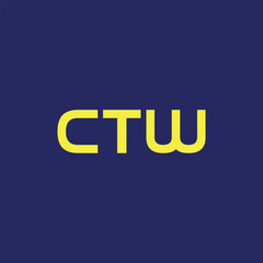 letters ctw logo design vector format