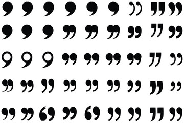 Stylish Typography Quotation Mark Set